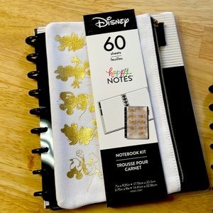 Disney Notebook Kit- Includes 60 Sheets and a Cute Pen/Pencil Pouch-New